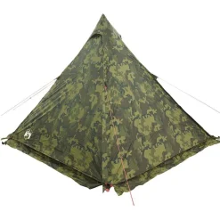 vidaXL Tienda campaña familiar tipi 6 personas impermeable Camuflaje Sale