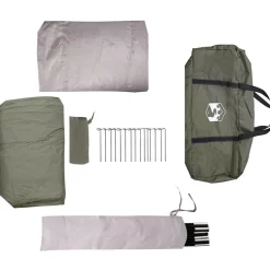 vidaXL Tienda campaña familiar tipi 6 personas impermeable Verde oliva Best