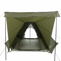 vidaXL Tienda campaña familiar tipi 6 personas impermeable Verde oliva Best