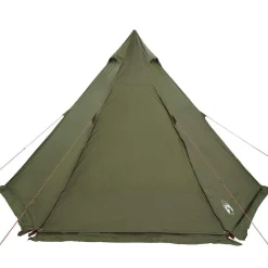 vidaXL Tienda campaña familiar tipi 6 personas impermeable Verde oliva Best