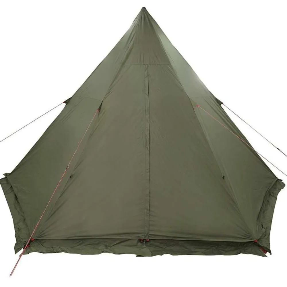 vidaXL Tienda campaña familiar tipi 6 personas impermeable Verde oliva Best