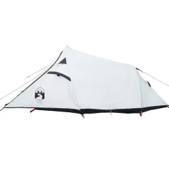 vidaXL Actividades Al Aire Libre-Tienda campaña túnel 3 personas tela opaca impermeable blanco