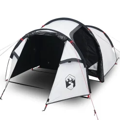 vidaXL Tienda campaña túnel 2 personas tela opaca impermeable blanco Blanco opaco Hot