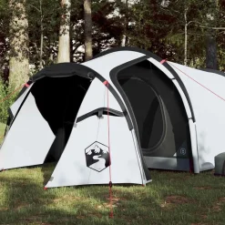 vidaXL Tienda campaña túnel 2 personas tela opaca impermeable blanco Blanco opaco Hot