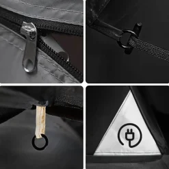 vidaXL Tienda campaña túnel 2 personas tela opaca impermeable blanco Blanco opaco Hot