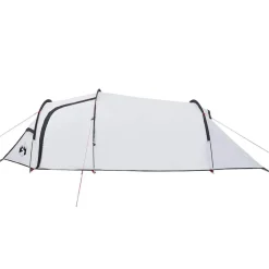 vidaXL Tienda campaña túnel 2 personas tela opaca impermeable blanco Blanco opaco Hot
