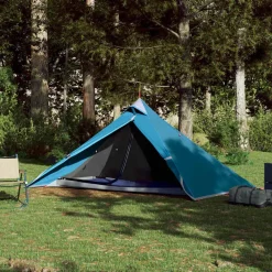 vidaXL Tienda colgante tipi para 1 persona impermeable Azul Hot