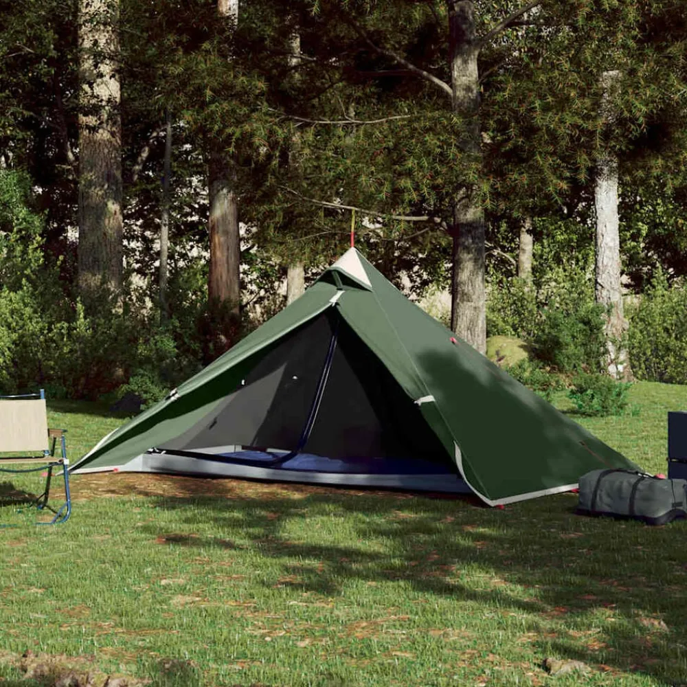 vidaXL Tienda colgante tipi para 1 persona impermeable Verde Outlet