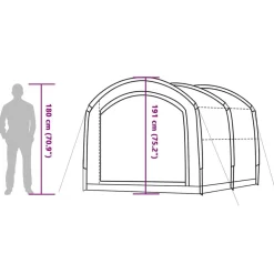 vidaXL Actividades Al Aire Libre-Tienda con techo 268 x 240 x 191 cm Poliéster
