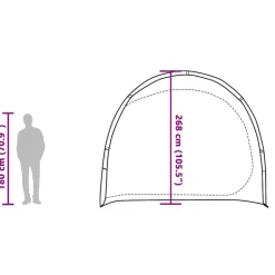 vidaXL Actividades Al Aire Libre-Tienda de almacenamiento impermeable y naranja