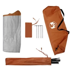 vidaXL Tienda de almacenaje 9 compartimentos impermeable gris naranja Gris y naranja Clearance