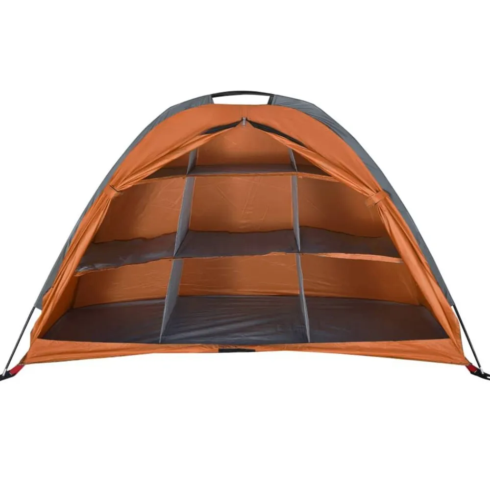 vidaXL Tienda de almacenaje 9 compartimentos impermeable gris naranja Gris y naranja Clearance