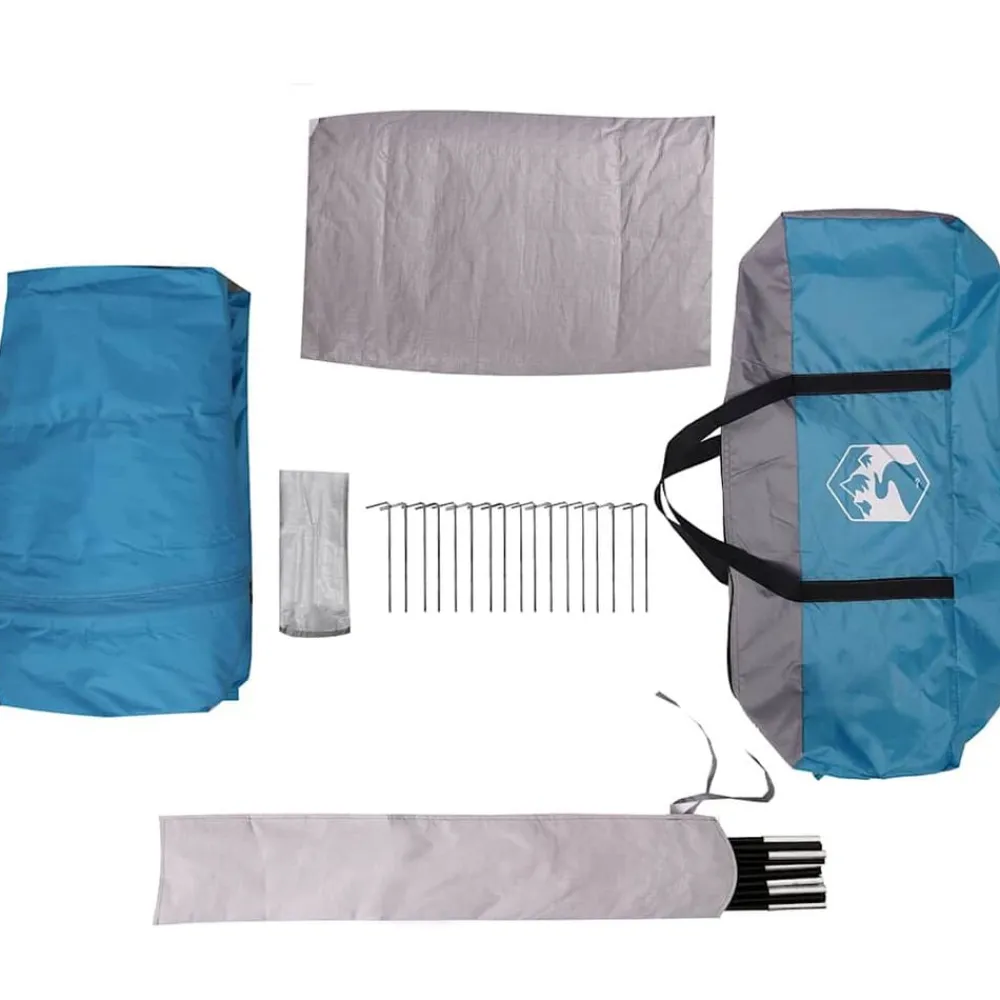 vidaXL Tienda de cabaña para 7 personas 400 x 350 x 212 cm Azul Clearance