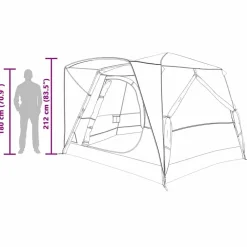vidaXL Tienda de cabaña para 7 personas 400 x 350 x 212 cm Azul Clearance