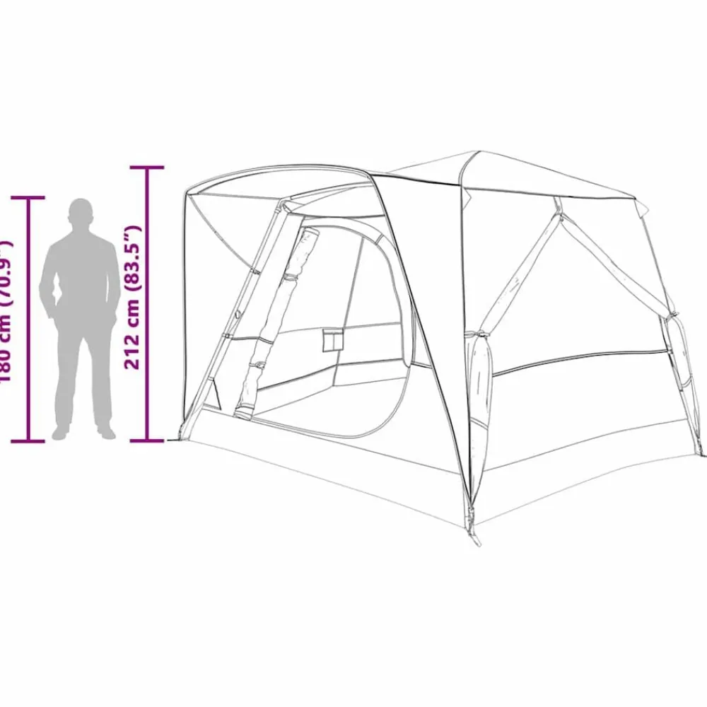 vidaXL Tienda de cabaña para 7 personas 400 x 350 x 212 cm Azul Clearance