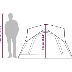 vidaXL Actividades Al Aire Libre-Tienda de campaña 4 personas impermeable