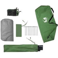 vidaXL Actividades Al Aire Libre-Tienda de campaña 4 personas impermeable apertura rápida