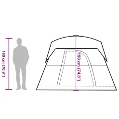 vidaXL Actividades Al Aire Libre-Tienda de campaña 4 personas impermeable