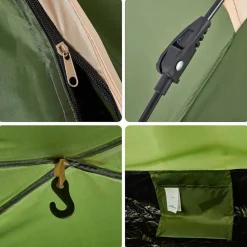 vidaXL Tienda de campaña 2 personas apertura rápida Verde New