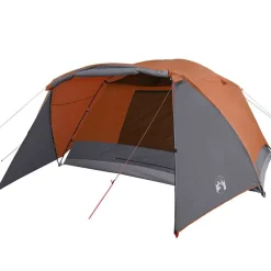 vidaXL Actividades Al Aire Libre-Tienda de campaña con porche 4 personas impermeable naranja