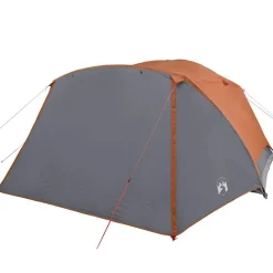 vidaXL Actividades Al Aire Libre-Tienda de campaña con porche 4 personas impermeable naranja