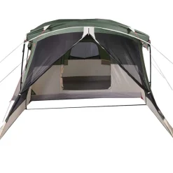 vidaXL Tienda de campaña con porche 4 personas impermeable Verde Clearance