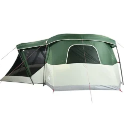 vidaXL Tienda de campaña con porche 4 personas impermeable Verde Clearance