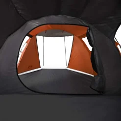vidaXL Tienda de campaña con túnel 4 personas impermeable gris Naranja New