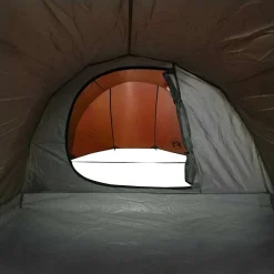 vidaXL Tienda de campaña con túnel para 4 personas impermeable naranja Gris Online
