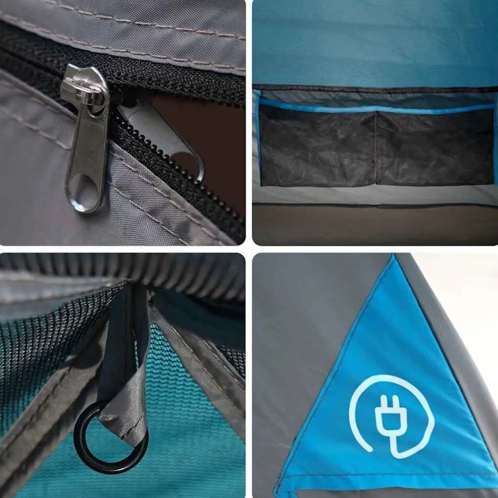 vidaXL Actividades Al Aire Libre-Tienda de campaña con porche 4 personas impermeable