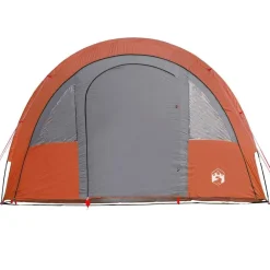 vidaXL Actividades Al Aire Libre-Tienda de campaña con túnel 4 personas impermeable naranja