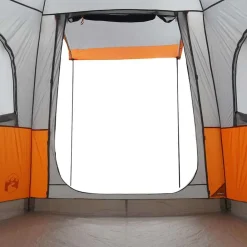 vidaXL Actividades Al Aire Libre-Tienda de campaña de coche 4 personas impermeable gris-naranja