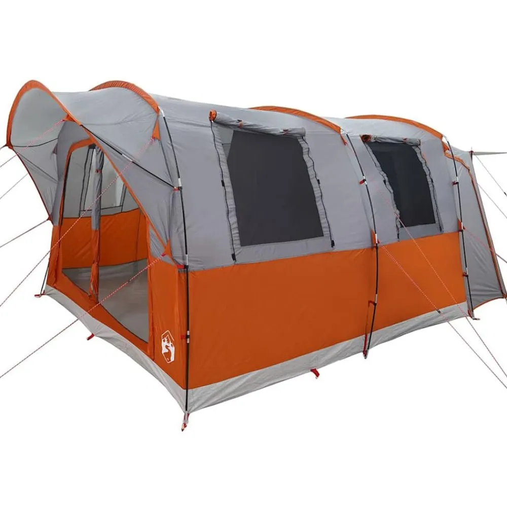 vidaXL Tienda de campaña de coche 4 personas impermeable gris-naranja Gris y naranja Best