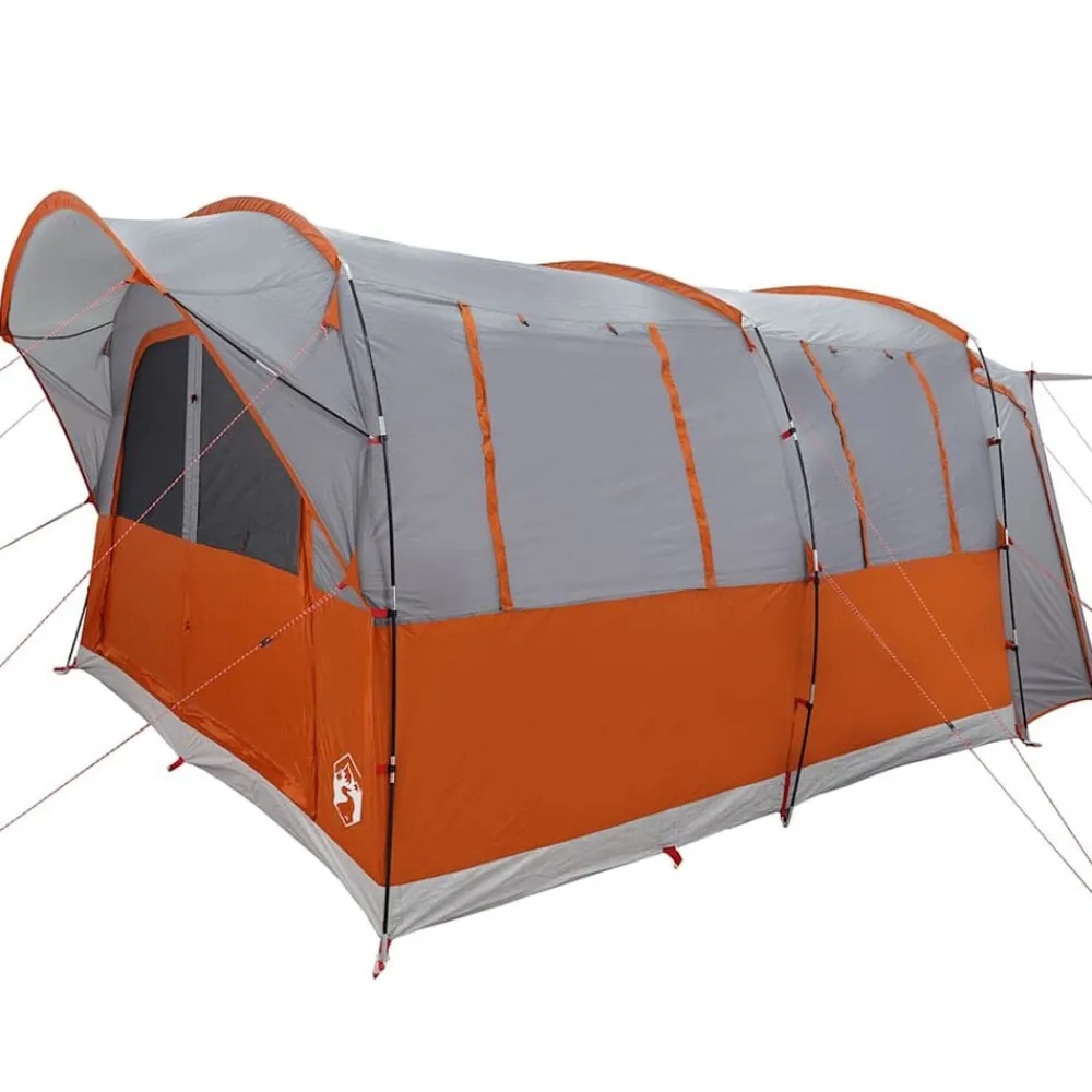 vidaXL Tienda de campaña de coche 4 personas impermeable gris-naranja Gris y naranja Best