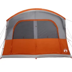 vidaXL Tienda de campaña de coche 4 personas impermeable gris-naranja Gris y naranja Best