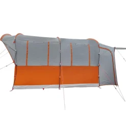 vidaXL Tienda de campaña de coche 4 personas impermeable gris-naranja Gris y naranja Best
