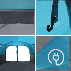 vidaXL Tienda de campaña de coche para 4 personas impermeable Azul Hot