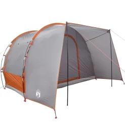 vidaXL Actividades Al Aire Libre-Tienda de campaña de coche 2 personas impermeable gris-naranja