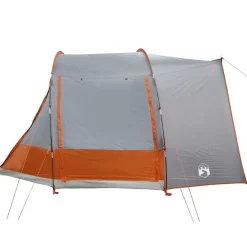 vidaXL Actividades Al Aire Libre-Tienda de campaña de coche 2 personas impermeable gris-naranja