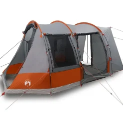 vidaXL Tienda de campaña de coche 2 personas impermeable gris-naranja Gris y naranja New