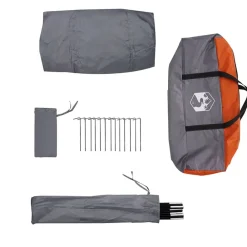 vidaXL Tienda de campaña de coche 2 personas impermeable gris-naranja Gris y naranja New