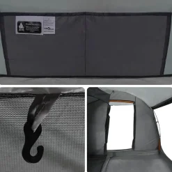 vidaXL Tienda de campaña de coche 2 personas impermeable gris-naranja Gris y naranja New