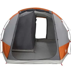 vidaXL Tienda de campaña de coche 2 personas impermeable gris-naranja Gris y naranja New