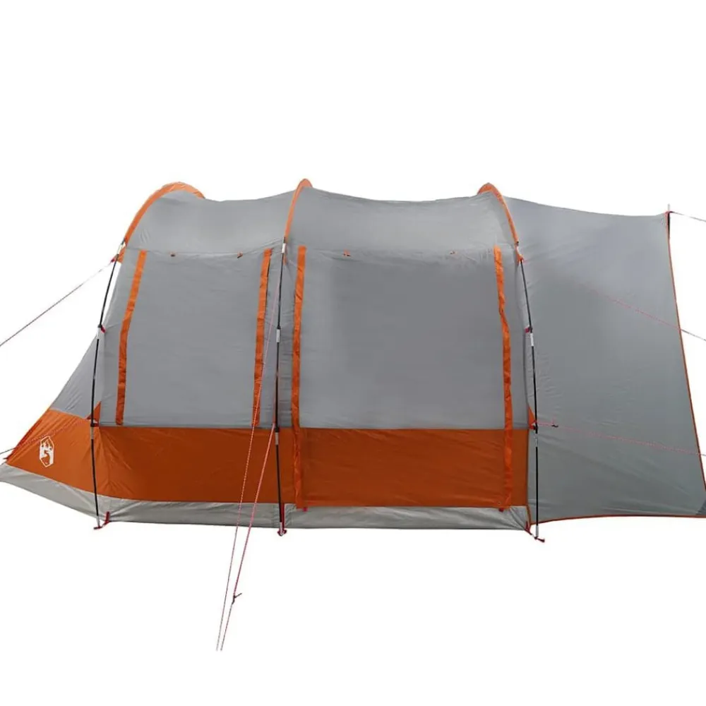 vidaXL Tienda de campaña de coche 2 personas impermeable gris-naranja Gris y naranja New