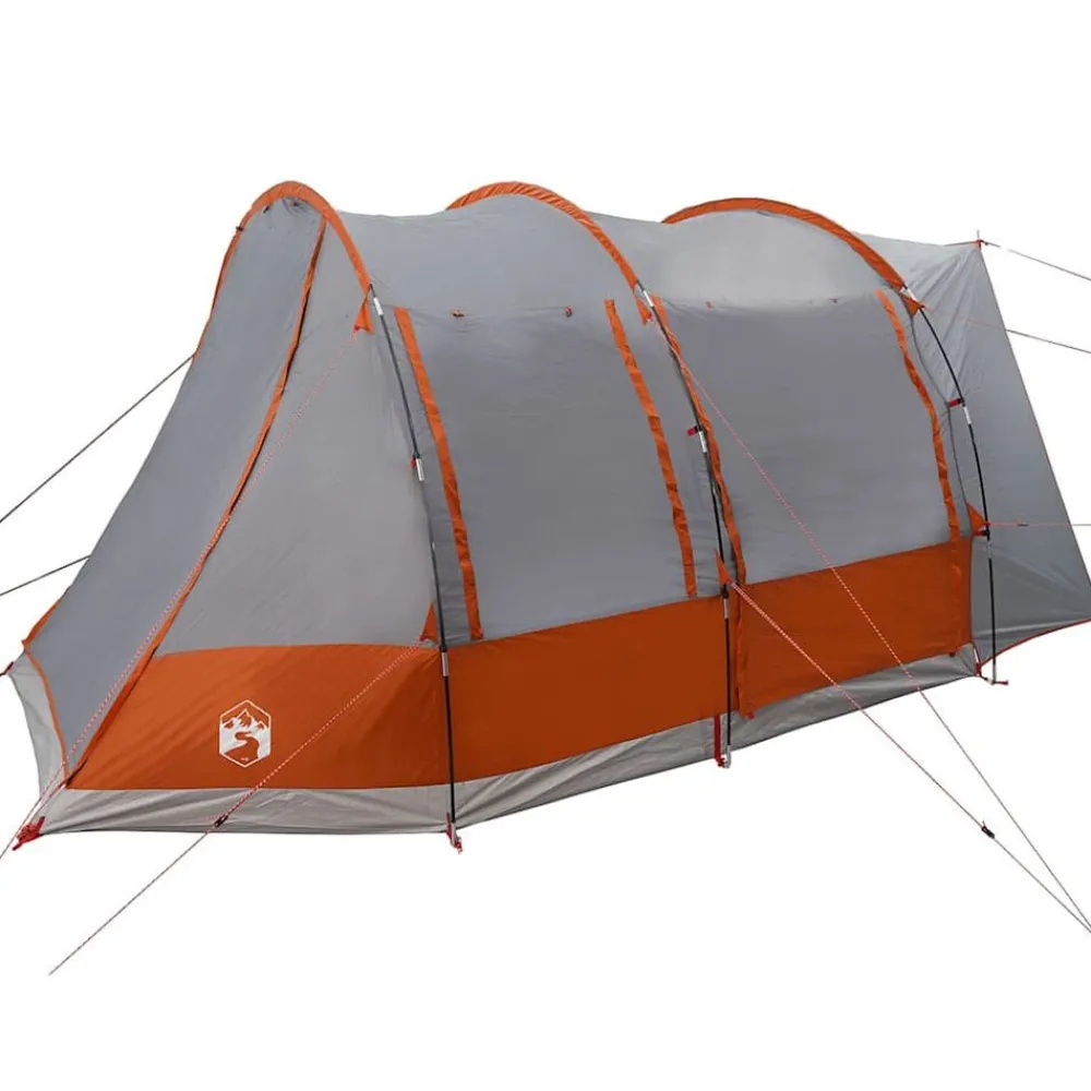 vidaXL Tienda de campaña de coche 2 personas impermeable gris-naranja Gris y naranja New