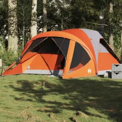 vidaXL Actividades Al Aire Libre-Tienda de campaña familiar túnel 6 personas impermeable naranja