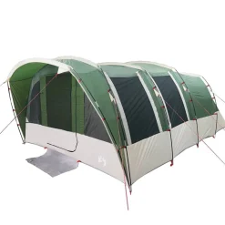 vidaXL Tienda de campaña familiar túnel 8 personas impermeable Verde New