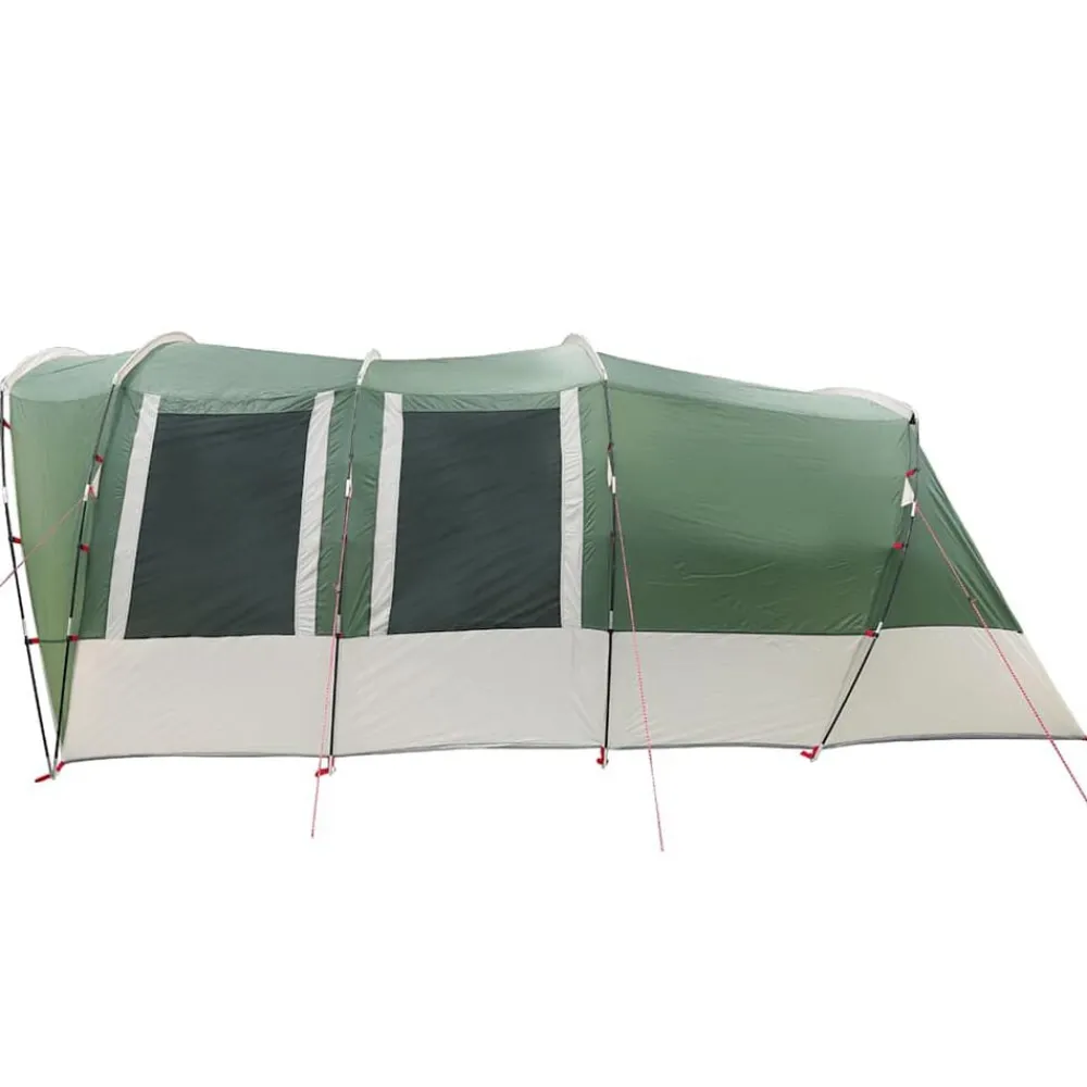 vidaXL Tienda de campaña familiar túnel 8 personas impermeable Verde New