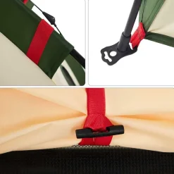 vidaXL Tienda de campaña familiar 4 personas apertura rápida Verde Clearance
