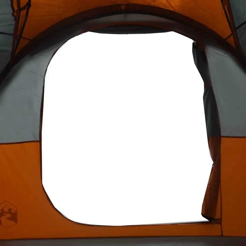 vidaXL Tienda de campaña familiar túnel 6 personas impermeable naranja Gris y naranja Discount